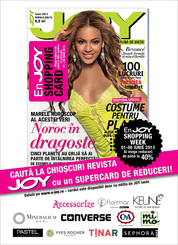 JOY Romania ~~ Cover girl: Beyonce ~~ Iunie 2013