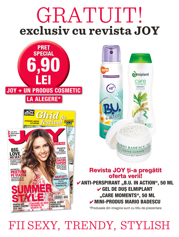 Promo pentru revista JOY Romania, editia Iulie 2013