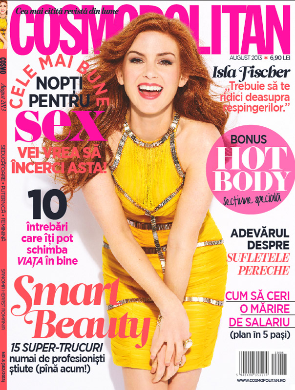 Coperta Cosmopolitan Romania ~~ Cover girl: Isla Fischer ~~ August 201