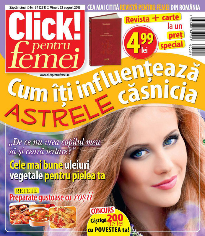 Revista Click pentru femei ~~ Cum iti influenteaza astrele casnicia? ~~ 23 August 2013