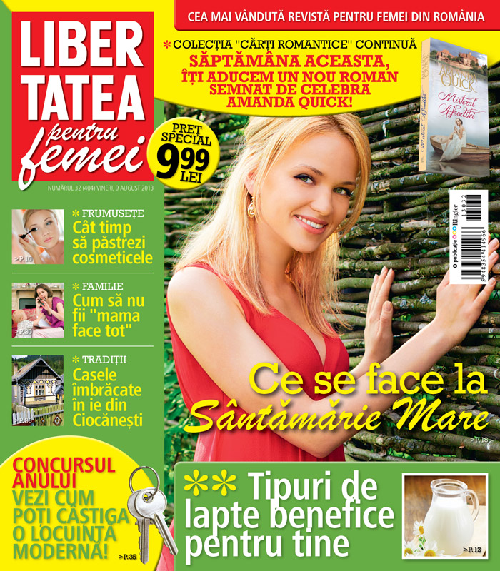 Revista Libertatea pentru femei ~~ Tipuri de lapte benefice pentru tine ~~ 9 August 2013