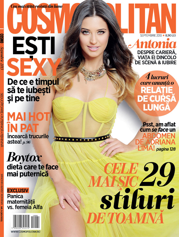 Revista Cosmopolitan Romania ~~ Coperta: Antonia ~~ Septembrie 2013