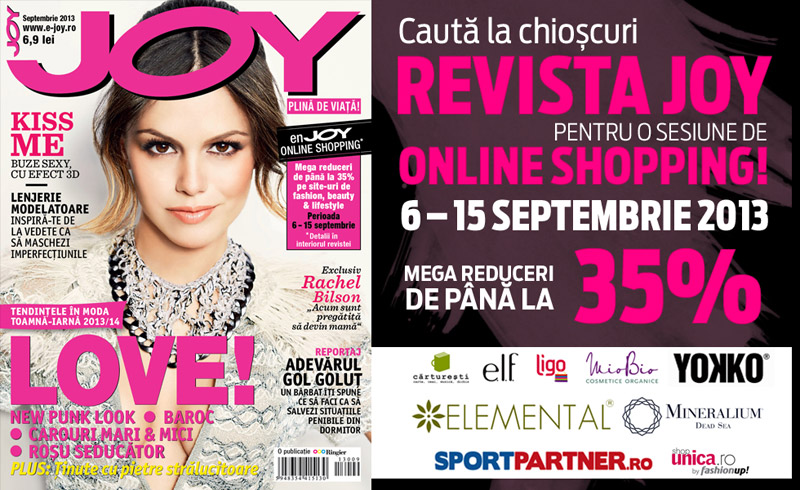 Promo pentru revista JOY Romania, editia Septembrie 2013