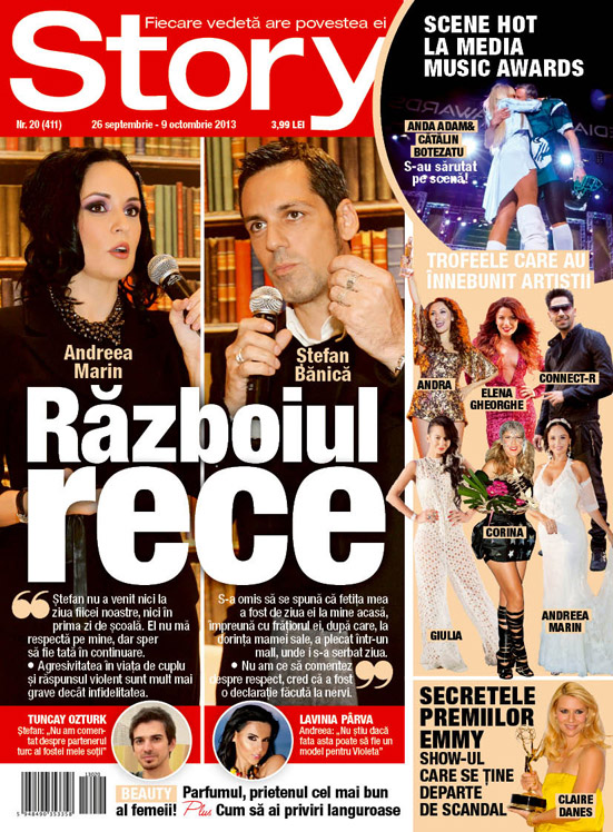 Story Romania ~~ Coverstory: Razboiul rece dintre Andreea Marin si Stefan Banica ~~ 26 Septembrie 2013