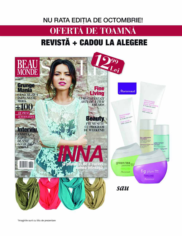 Promo pentru revista Beau Monde Style, editia Octombrie 2013