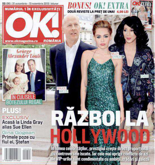 OK! Magazine Romania ~~ Coverstory: Razboi la Hollywood ~~ 31 Octombrie 2013