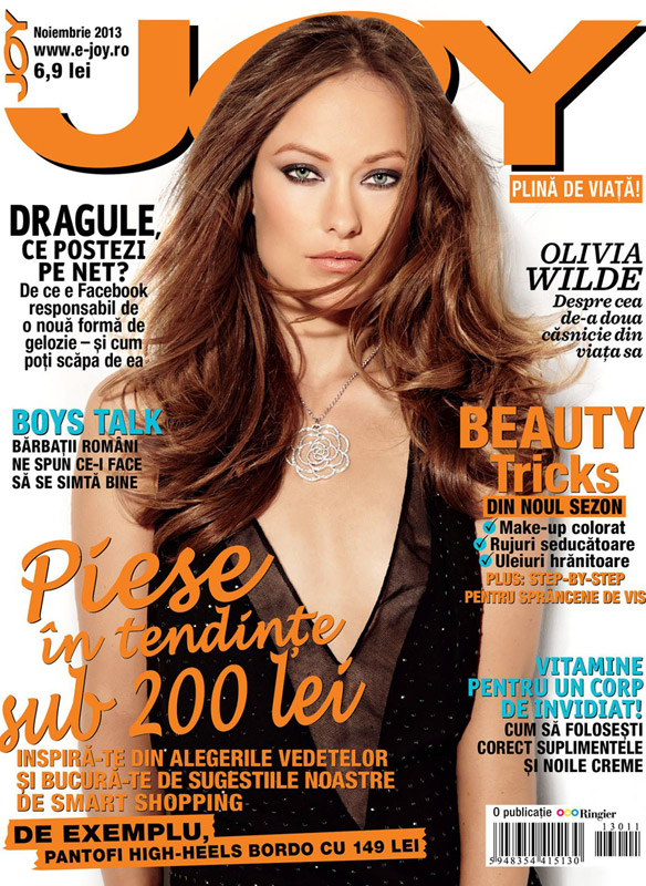 Revista JOY Romania ~~ Cover girl: Olivia Wilde ~~ Noiembrie 2013