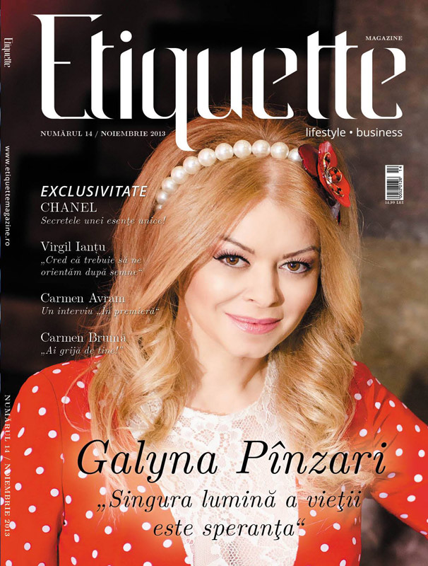 Etiquette Magazine ~~ Coperta: Galyna Pinzari ~~ Noiembrie 2013