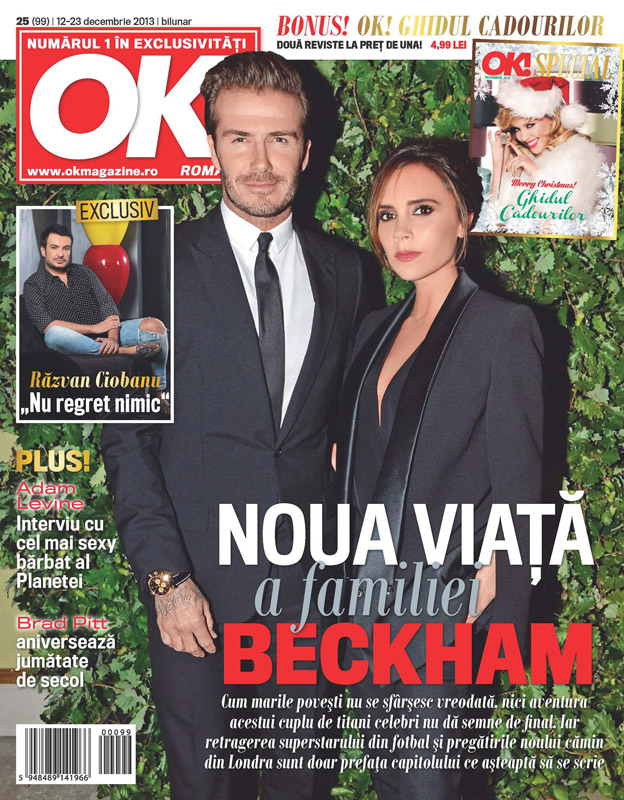 OK! Magazine ~~ Coperta: Familia Beckham ~~ 12 Decembrie 2013