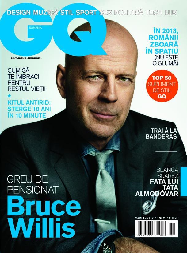 GQ Romania ~~ Cover man: Bruce Willis ~~ Martie - Mai 2013 ~~ Pret: 11,90 lei