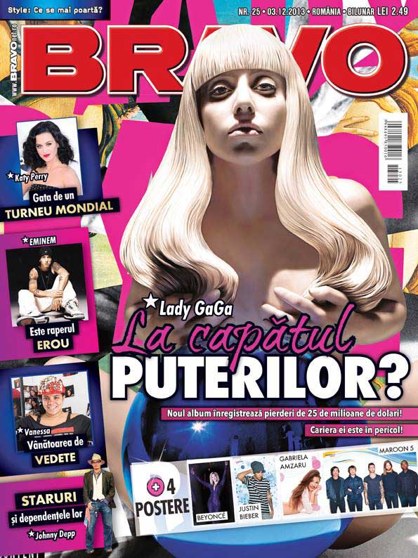 Revista BRAVO ~~ Coperta: Lady Gaga ~~ 3 Decembrie 2013