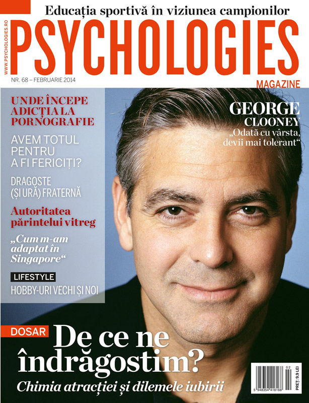 Psychologies Romania ~~ Coperta: George Clooney ~~ Februarie 2014