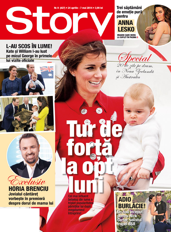Story Romania ~~ Coperta: Kate Middleton si bebelusul George ~~ 24 Aprilie 2014