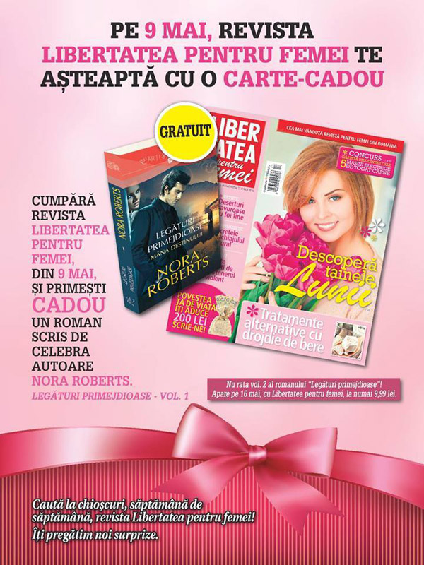 Promo pentru editia din 9 Mai 2014 a revistei Libertatea pentru femei si colectia Cartile Romantice