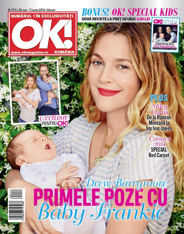 OK! Magazine Romania ~~ Coperta: Drew Barrymore ~~ 29 Mai 2014
