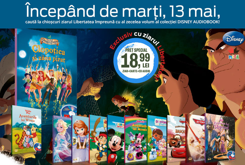 Colectia Disney Audiobook: Clopotica si Zana Pirat ~~ 13 Mai 2014 ~~ Pret pachet ziar+carte+CD: 19 lei