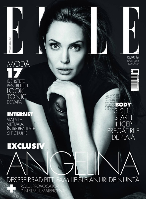 ELLE Romania ~~ Coperta: Angelina Jolie ~~ Iunie 2014