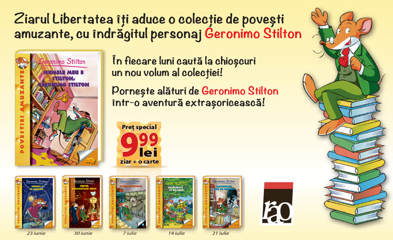 Colectia de 6 carti pentru copii GERONIMO STILTON ~~ 16 Iunie - 21 Iulie 2014 ~~ Pret: 10 lei