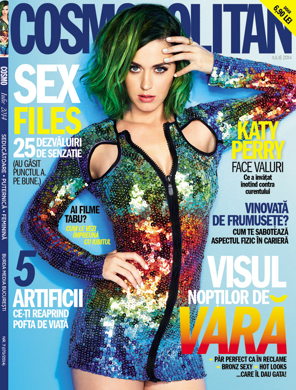 Cosmopolitan Romania ~~ Coperta: Katy Perry ~~ Iulie 2014