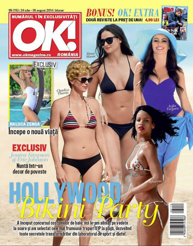OK! Magazine Romania ~~ Cover Story: Hollywood Bikini Party ~~ 24 Iulie 2014 ~~ Pret: 5 lei