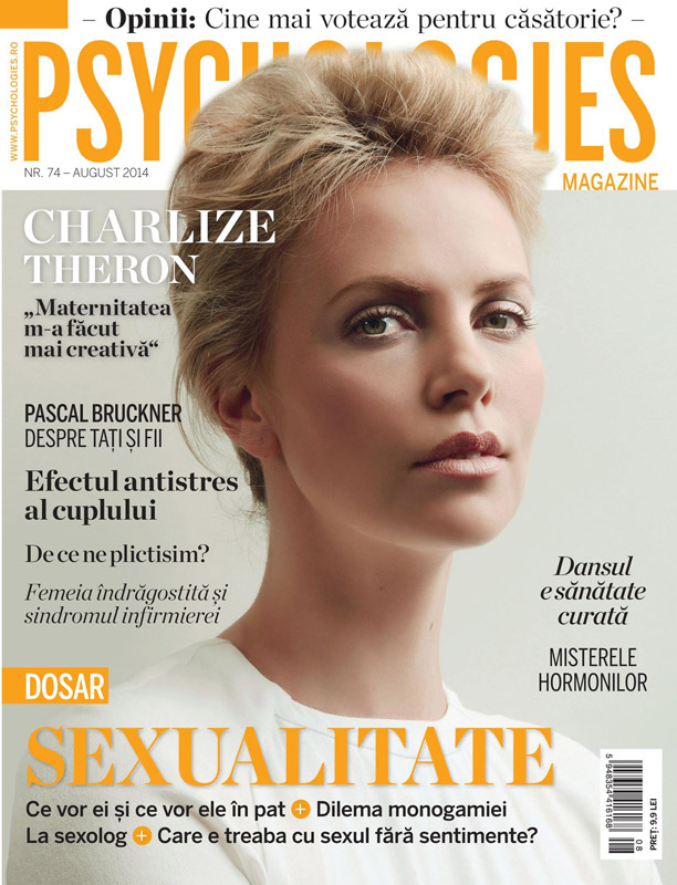 Psychologies Romania ~~ Coperta: Charlize Theron ~~ August 2014