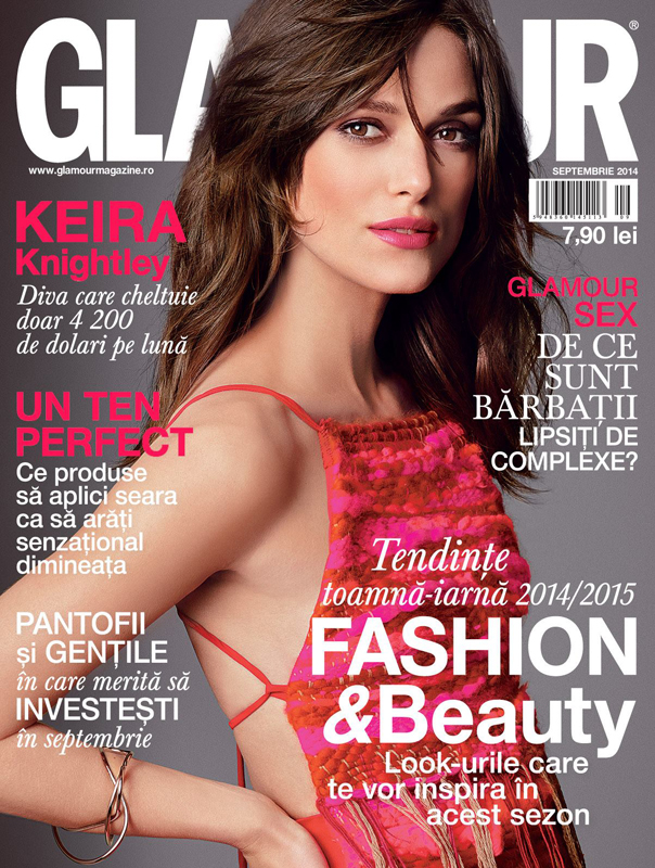 Glamour Romania ~~ Coperta: Keira Knightley ~~ Septembrie 2014