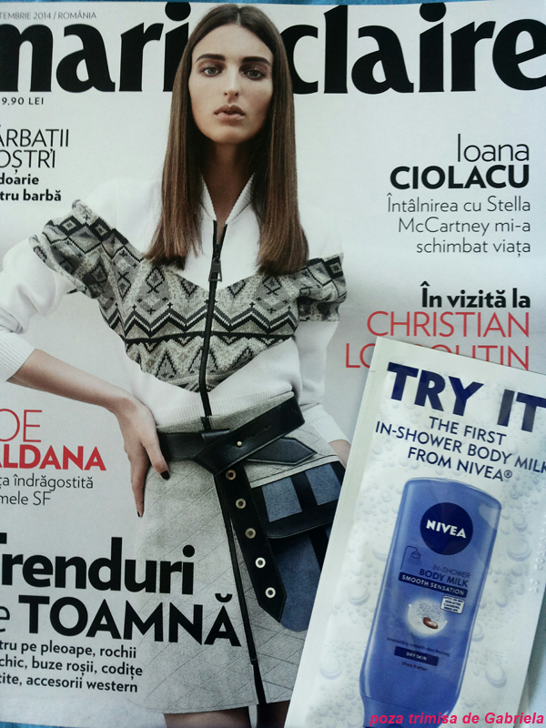 Inserturile revistei Marie Claire Romania, editia Septembrie 2014