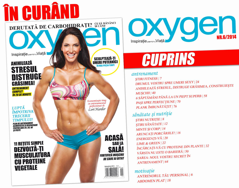 Oxygen Magazine Romania ~~ Coperta: Lori Harder ~~ Noiembrie-Decembrie 2014