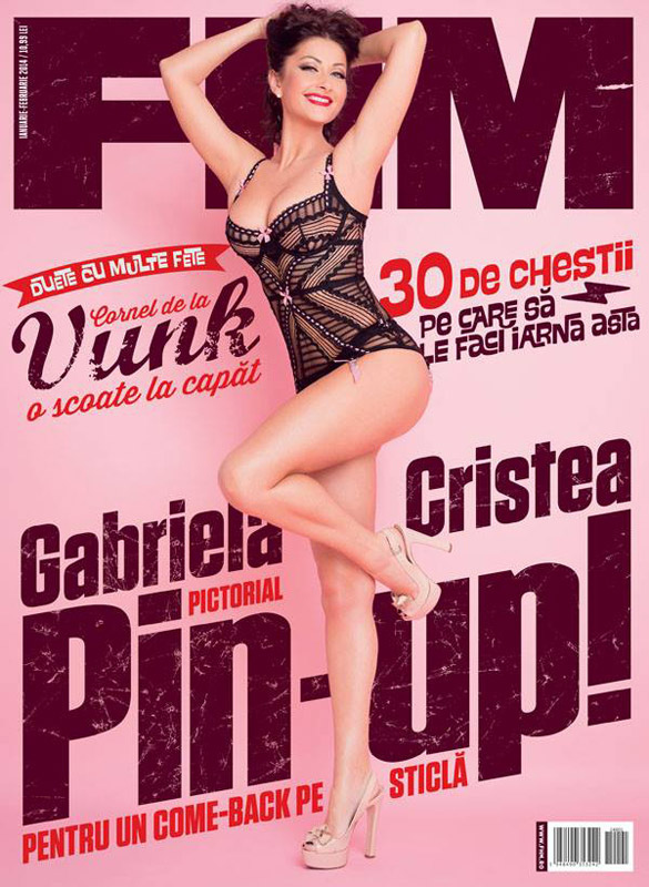 FHM Romania ~~ Coperta: Gabriela Cristea ~~ Ianuarie-Februarie 2014 ~~ Pret: 11 lei
