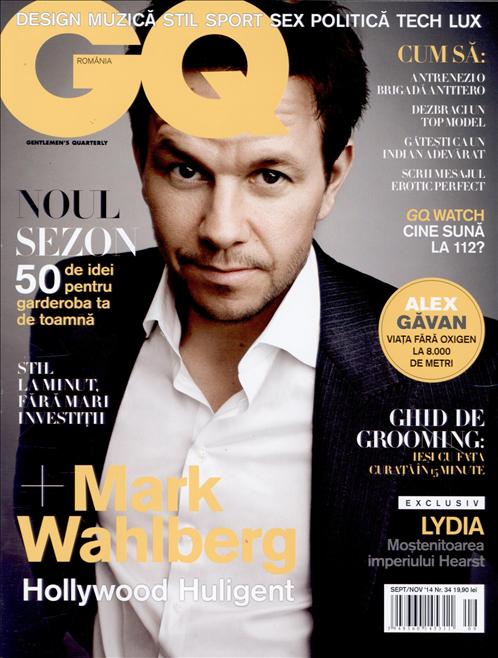 GQ Romania ~~ Coperta: Mark Wahlberg ~~ Toamna 2014 ~~ Pret: 20 lei