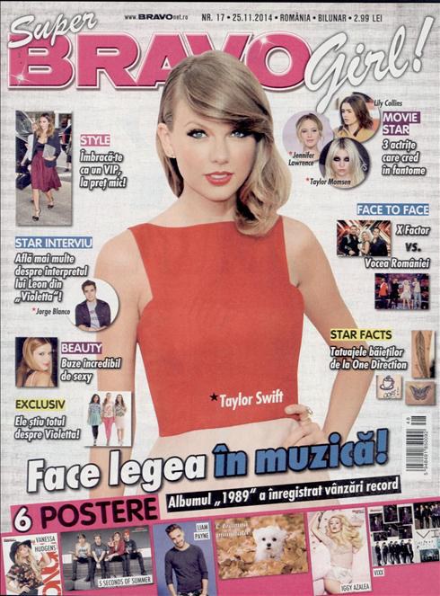 Super Bravo Girl ~~ Coperta: Taylor Swift ~~ Nr 17 din 25 Noiembrie 2014