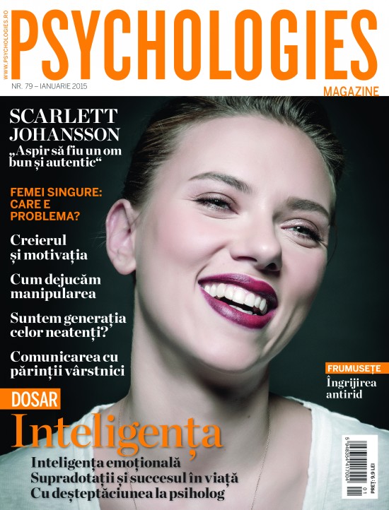 Psychologies Magazine Romania ~~ Coperta: Scarlett Johansson ~~ Ianuarie 2015