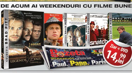 Colectia 5 DVD-uri cu Brad Pitt ~~ 16 Ianuarie - 13 Februarie 2015 ~~ Pret: 15 lei/bucata