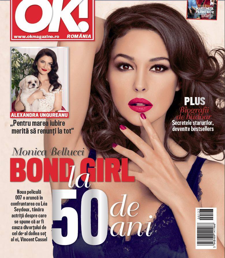 OK Magazine Romania ~~ Coperta: Monica Bellucci ~~ 8 Ianuarie 2015 ~~ Pret: 5 lei