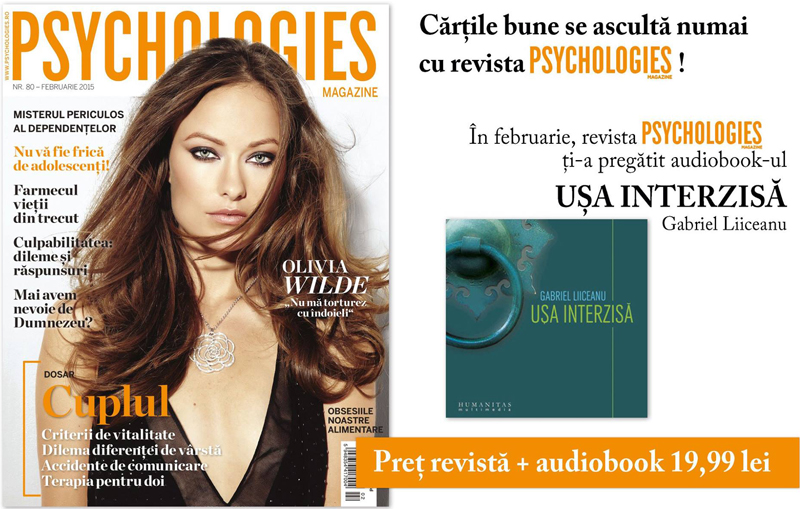 Promo pentru cadoul revistei Psychologies, editia Februarie 2015: Audiobook Gabriel Liiceanu ~~ Pret pachet: 20 lei