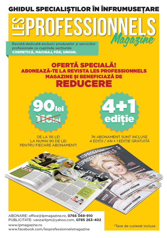 Oferta de abonament pe 1 an la revista Les Professionnels Magazine ~~ Pret: 90 lei