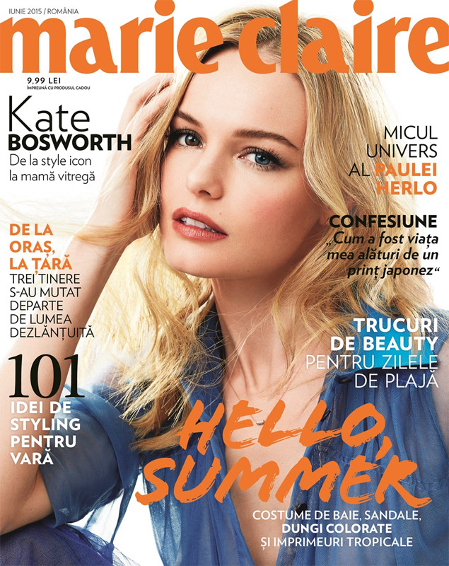 Marie Claire Romania ~~ Coperta: Kate Bosworth ~~ Iunie 2015