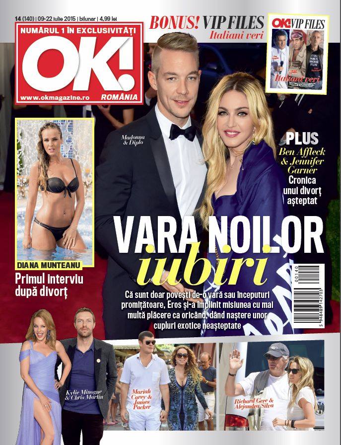 OK! Magazine Romania ~~ Vara noilor iubiri ~~ 9 Iulie 2015 ~~ Pret: 5 lei