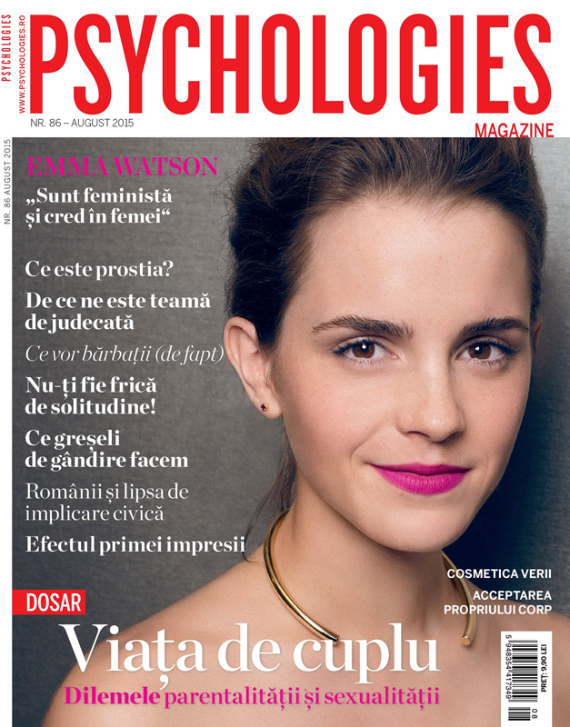 Psychologies Romania ~~ Coperta: Emma Watson ~~ August 2015
