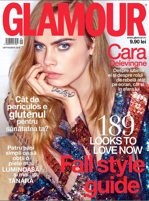 Glamour Romania ~~ Coperta: Cara Delevigne ~~ Septembrie 2015