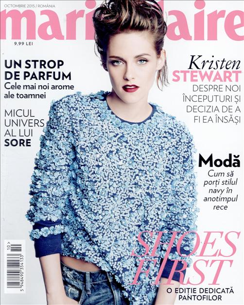 Marie Claire ~~ Coperta: Kristen Stewart ~~ Octombrie 2015