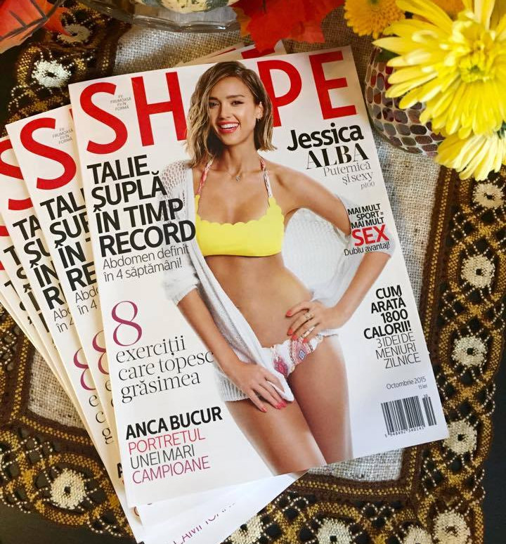 Shape Magazine Romania ~~ Coperta: Jessica Alba ~~ Nr. 1 Octombrie 2015 ~~ Pret: 15 lei
