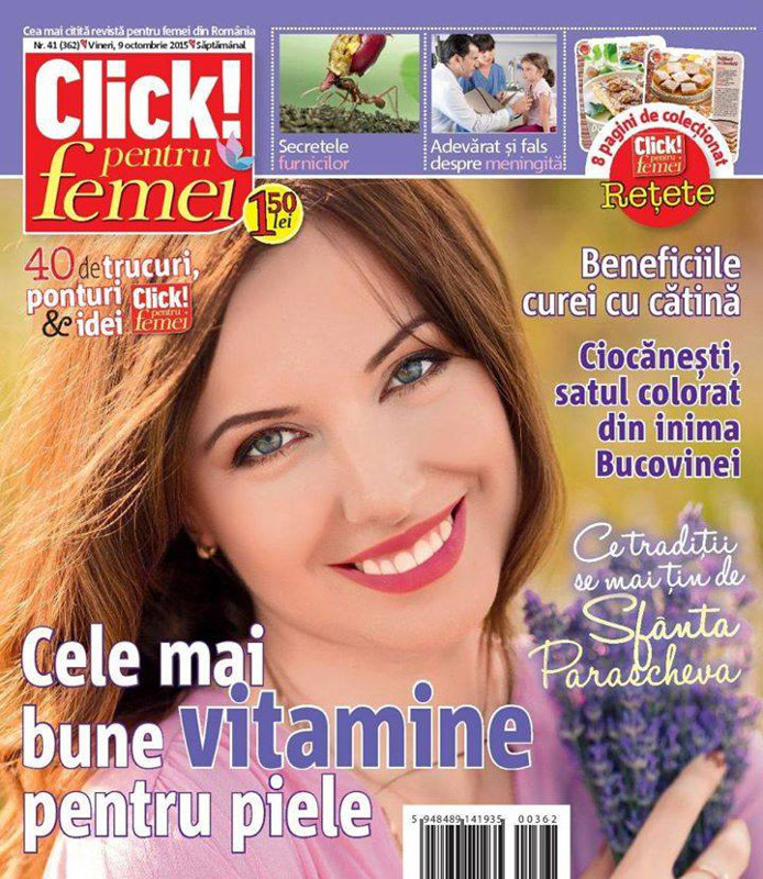 Click pentru femei ~~ Cele mai bune vitamine pentru piele ~~ 9 Octombrie 2015 ~~ Pret: 1,50 le