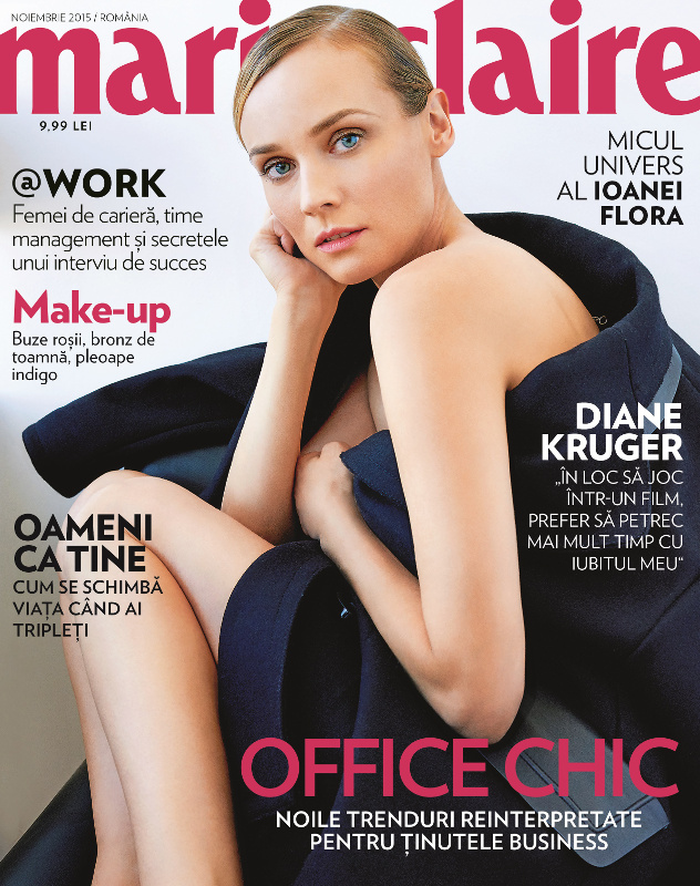 Marie Claire Romania ~~ Coperta: Diane Kruger ~~ Noiembrie 2015