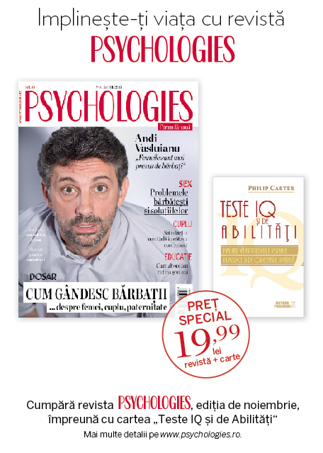 Promo pentru editia de Noiembrie 2015 a revistei Psychologies Romania ~~ Pret pachet: 20 lei