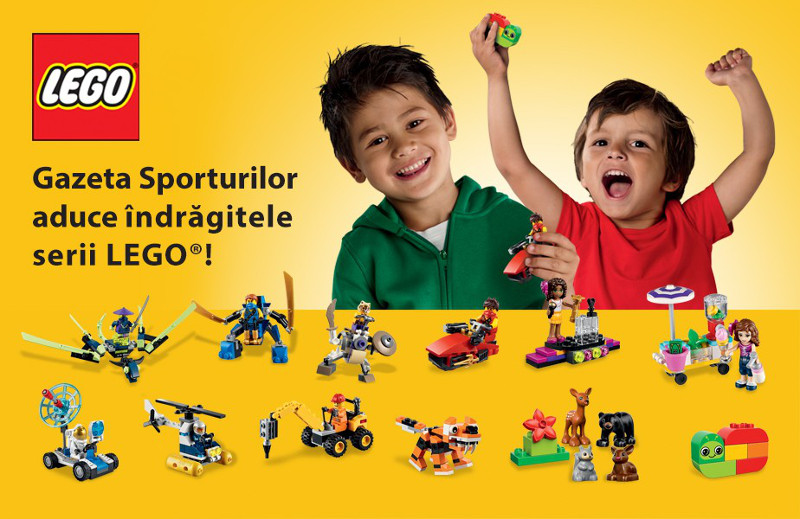 Gazeta Sporturilor aduce indragitele serii LEGO ~~ 12 pachete, 11 Ianuarie - 28 Martie 2016 ~~ Pret: 17 lei/pachet