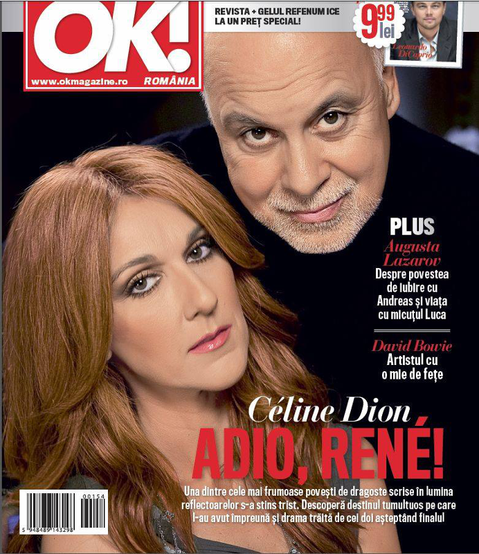 OK Magazine Romania ~~ Coperta: Celine Dion ~~ VIP Files: Leonardo DiCaprio ~~ 21 Ianuarie 2016 ~~ Pret: 5 lei