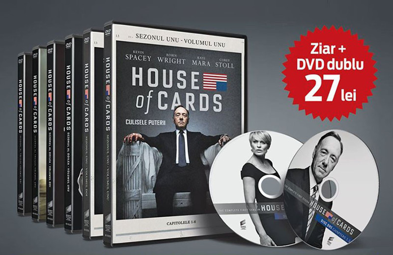 Colectia de 6 DVD-uri House of Cards ~~ 6 Mai - 10 Iunie 2016 ~~ Pret: 27 lei bucata