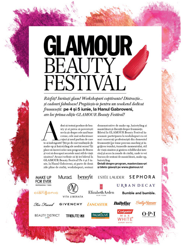 Glamour Beauty Festival, editia 1 ~~ 4-5 Iunie 2016