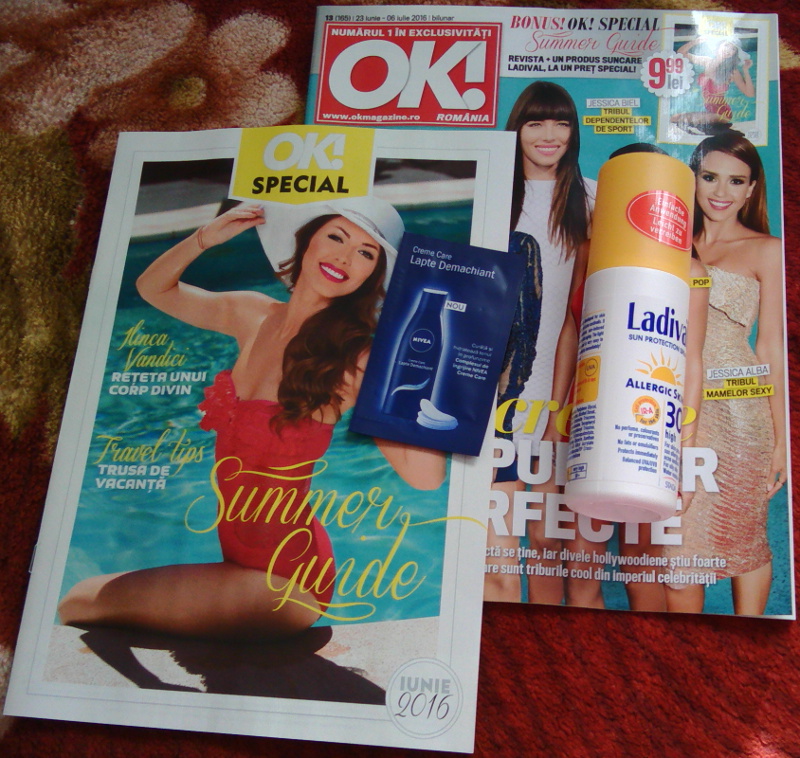 OK Magazine Romania ~~ Insert: un produs Ladival pentru protectie solara ~~ OK Special: Summer Guide ~~ 23 Iunie 2016 ~~ Pret pachet: 10 lei
